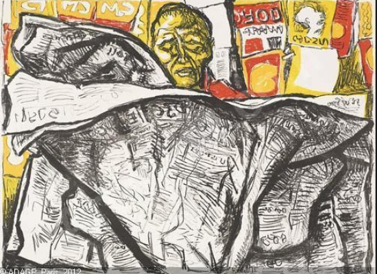 GUTTUSO Renato,Uomo con giornale